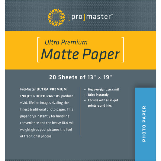 Ultra Premium Matte Paper - 13"x19" - 20 Sheets