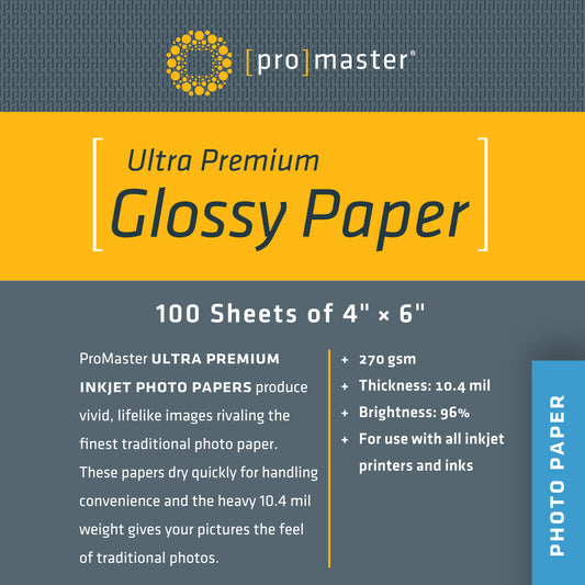Ultra Premium Glossy Paper - 4"x6" - 100 Sheets