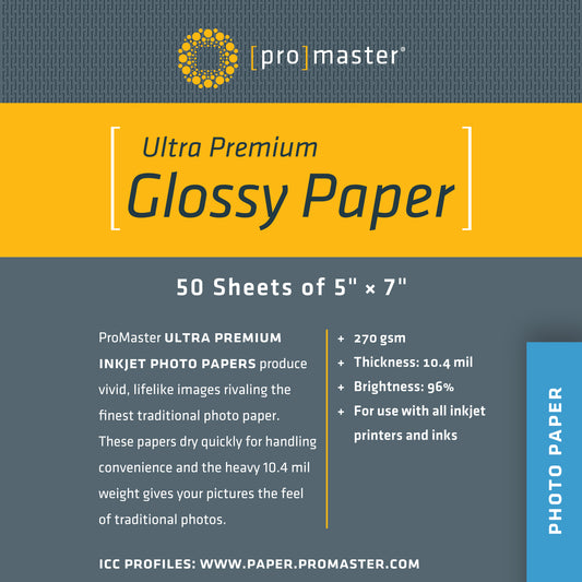 Ultra Premium Glossy Paper - 5"x7" - 50 Sheets