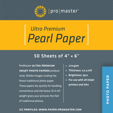 Ultra Premium Pearl Paper - 4"x6" - 50 Sheets
