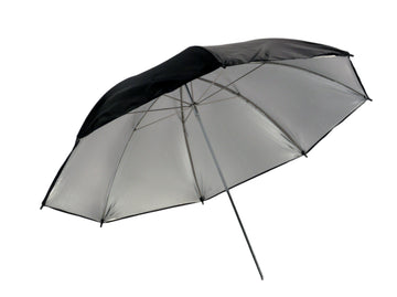 45%22 Reflective Umbrella - Silver with Black Backing